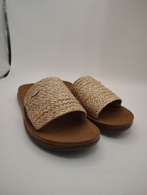 Blowfish Malibu Slide Sandals Sz 6 Woven Raffia Slip On NWOT